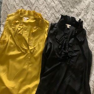 J. crew sleeveless silk blouses